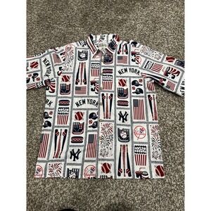 Reyn Spooner  yankees baseball button up shirt (1874)‎
